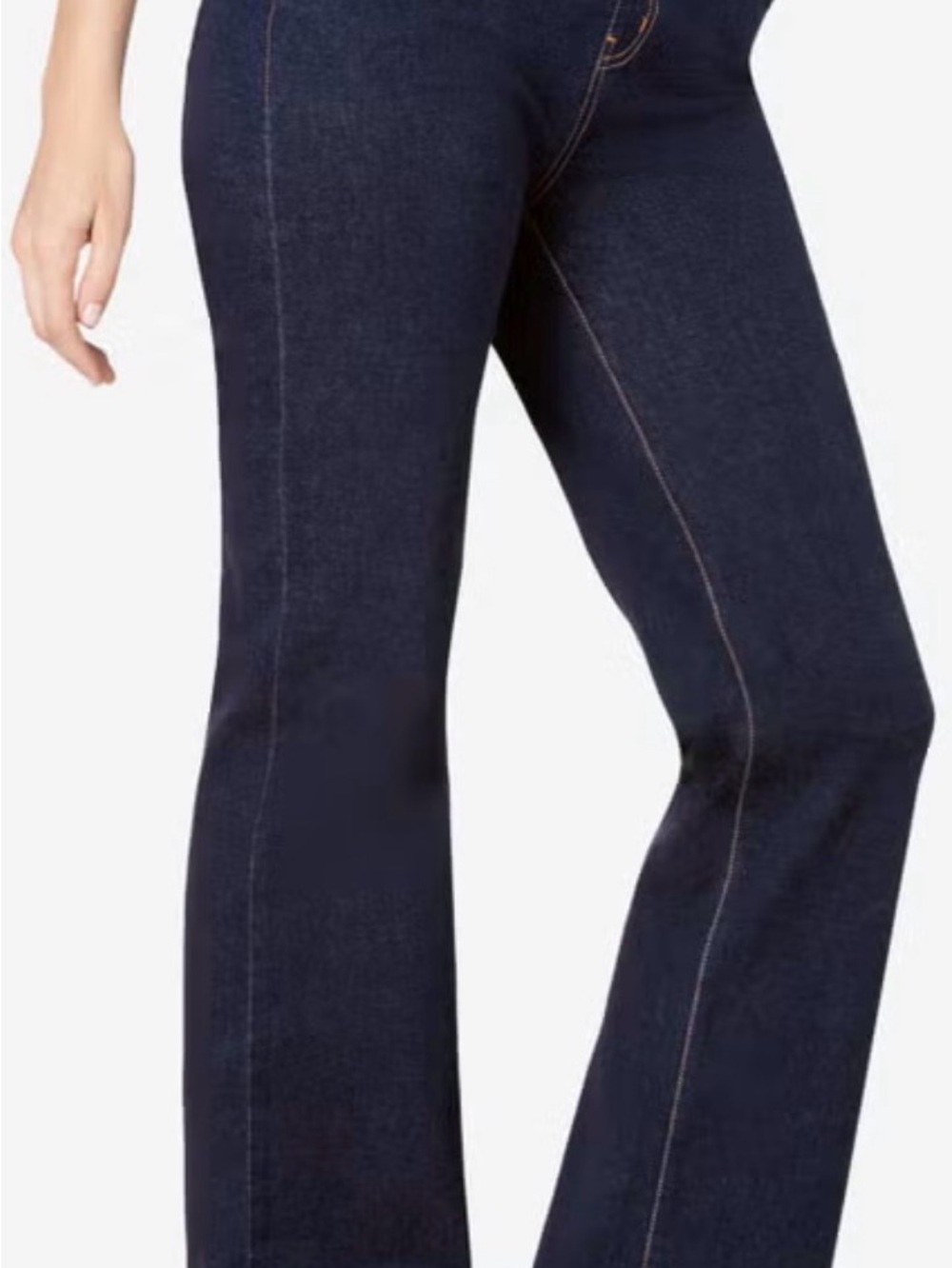 Woman Within Smooth Waist Dark Indigo Bootcut Jeans 18P